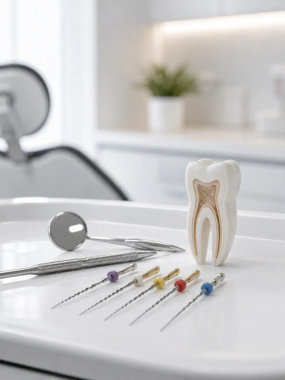 Endodontia em São Paulo: instrumentos de tratamento de canal em ambiente clínico.
