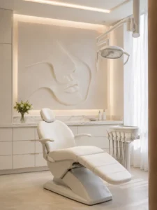 Harmonização orofacial em São Paulo: espaço de estética facial com atmosfera acolhedora.