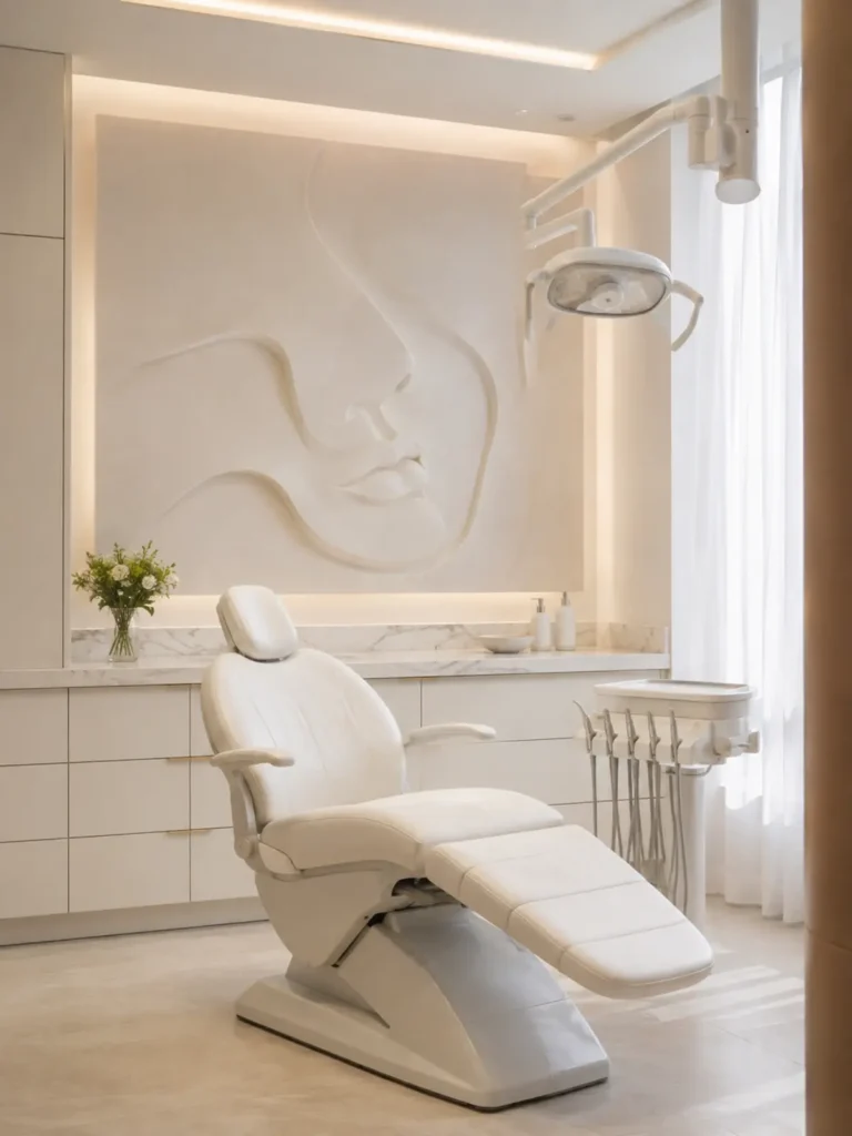 Harmonização orofacial em São Paulo: espaço de estética facial com atmosfera acolhedora.